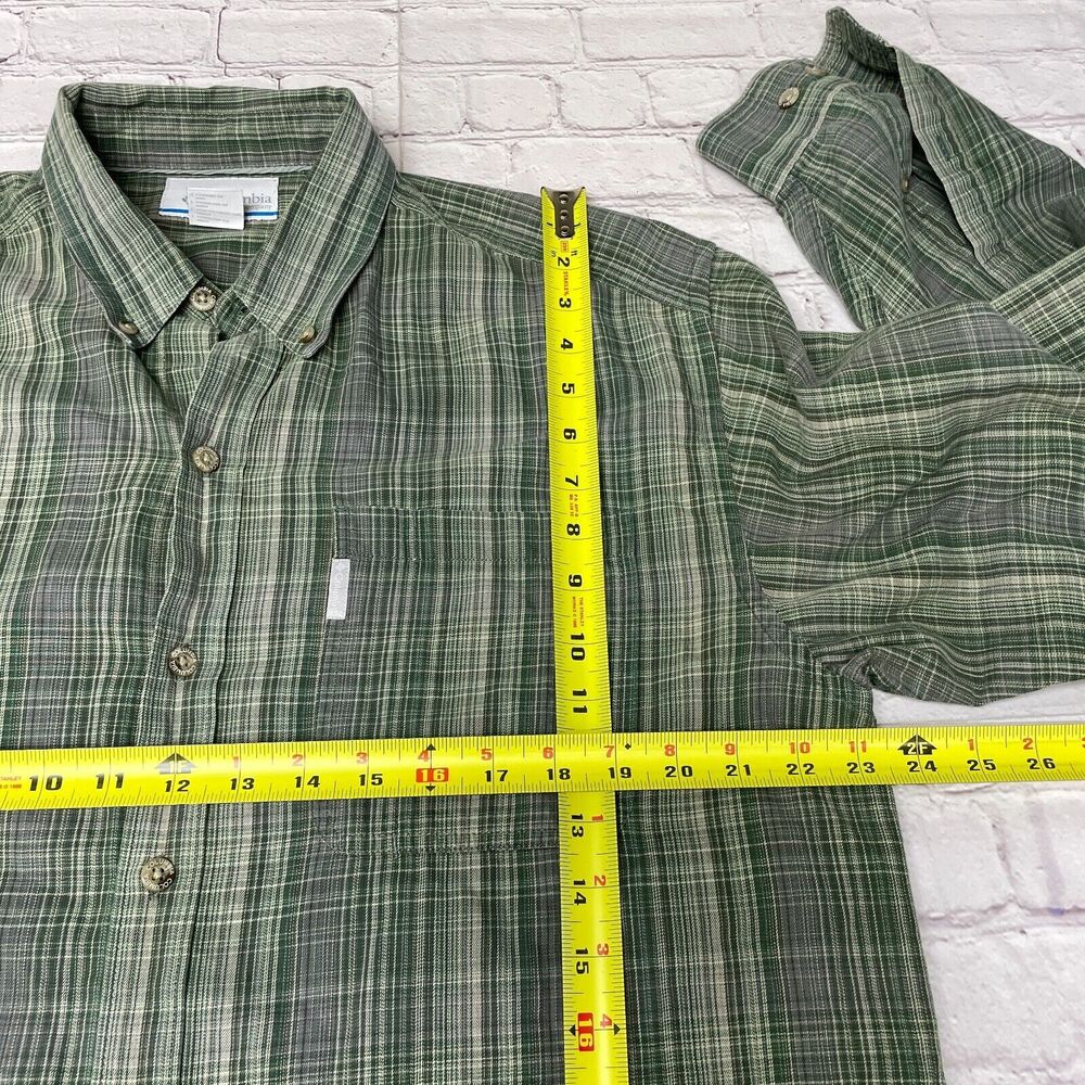 Columbia Men Long Sleeve Button Shirt Top Size Large Cotton B344 -18 - Picture 3 of 13
